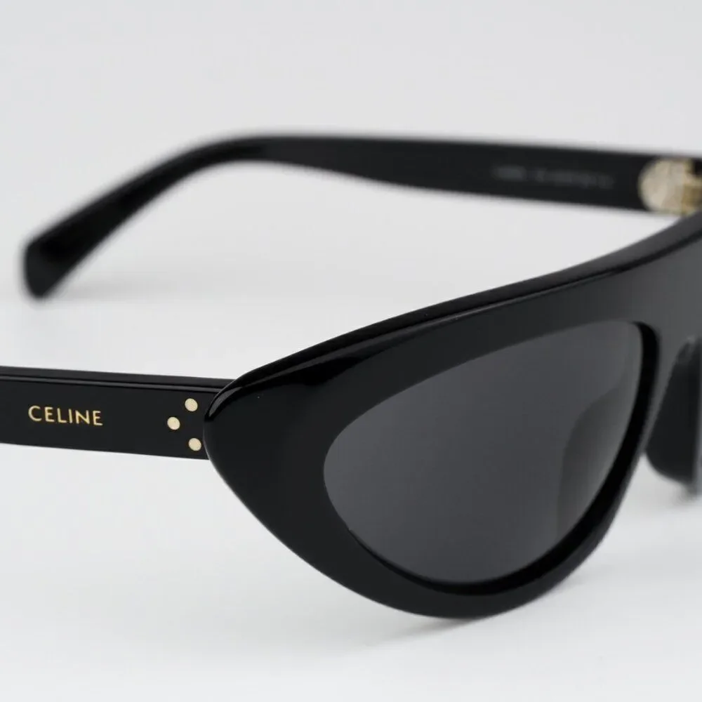 NEW Celine CL40261I 01A Black Dark Grey Wraparound Unisex Sunglasses CL  40261I
